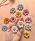 Flower Hoop Earrings, Daisy Sunflower Hoops, clay earrings, colorful flower jewelry, statement earrings, unique earrings, everyday earrings product 1